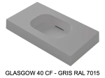 Plan vasque système d’évacuation discret L 50 à 201 x P 40 à 51 cm, finition lisse mate, 10 couleurs, Anti bactérien, résine Akrytan® teinté dans la masse, Livraison Offerte.